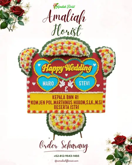 Papan Bunga Pernikahan Sedatiagung